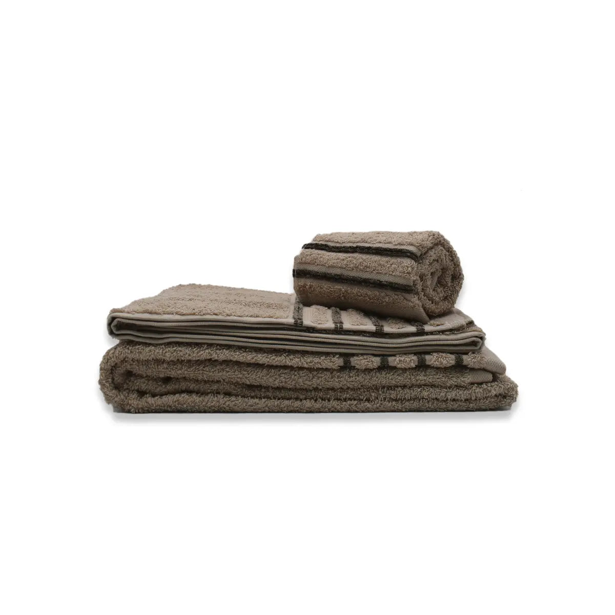 JUEGO DE TOALLAS 600GR 3 PIEZAS CHENILE CAMEL