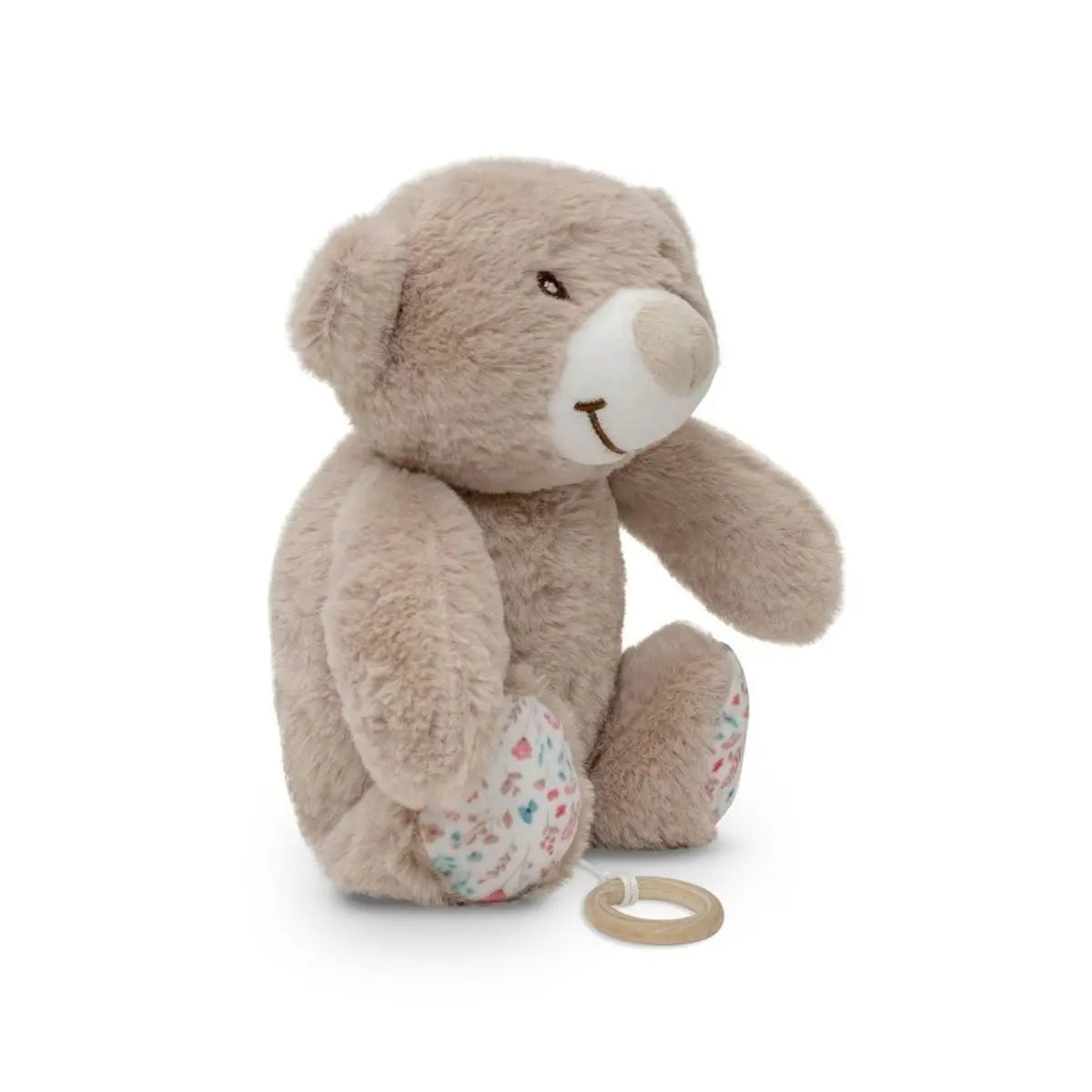 PELUCHE MEDIANO  MUSICAL MODELO BEAR FLORES PETALOS ROSA INTERBABY