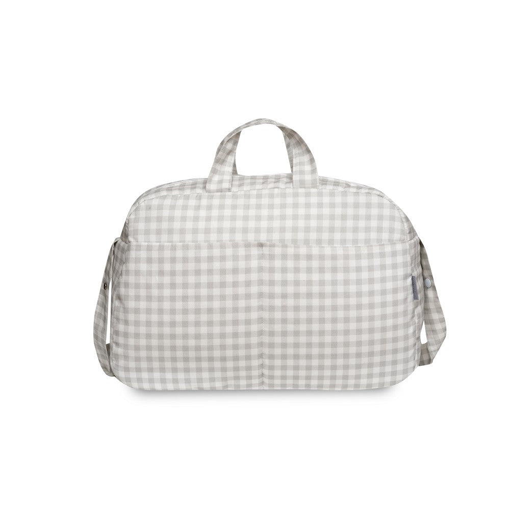 BOLSO MATERNAL VICHY GRIS DON ALGODÓN