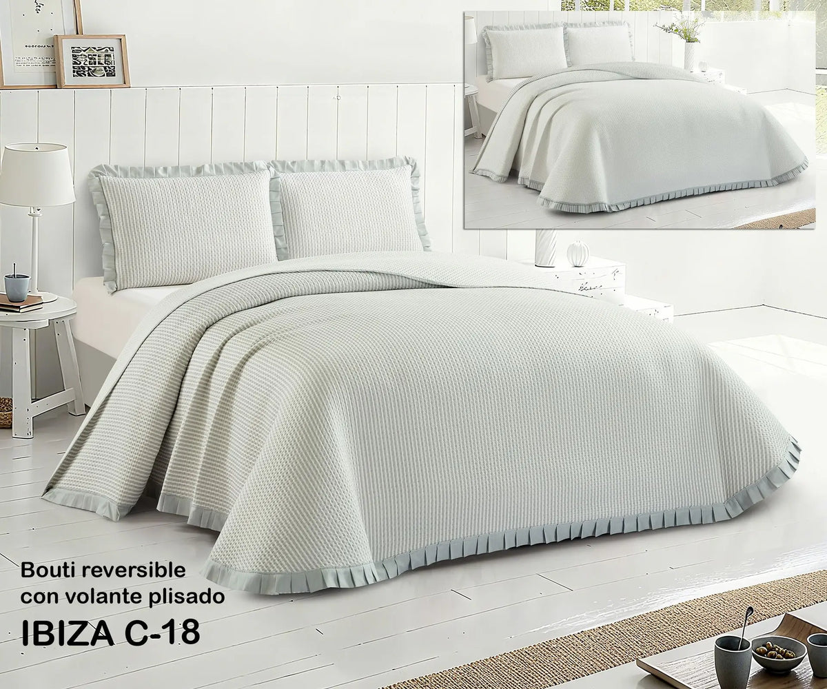 COLCHA BOUTI IBIZA GRIS PERLA DOLZ
