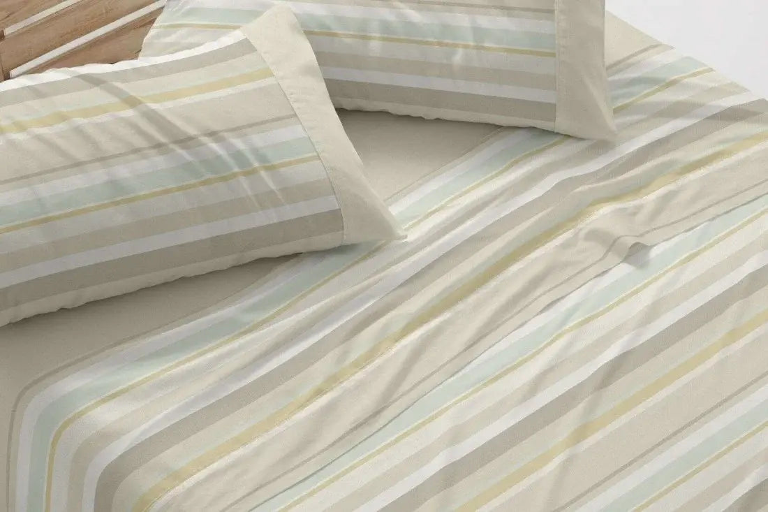 JUEGO DE SABANAS TELA 547 VERDE BURRITO BLANCO