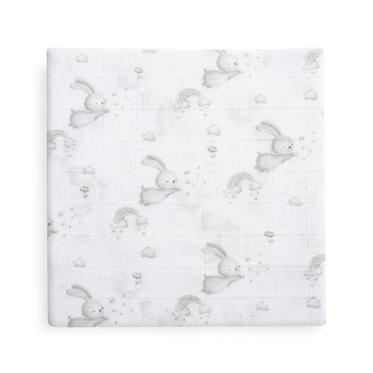 PACK 3 GASAS 80X80 CONEJITOS ESTRELLAS GRIS INTERBABY