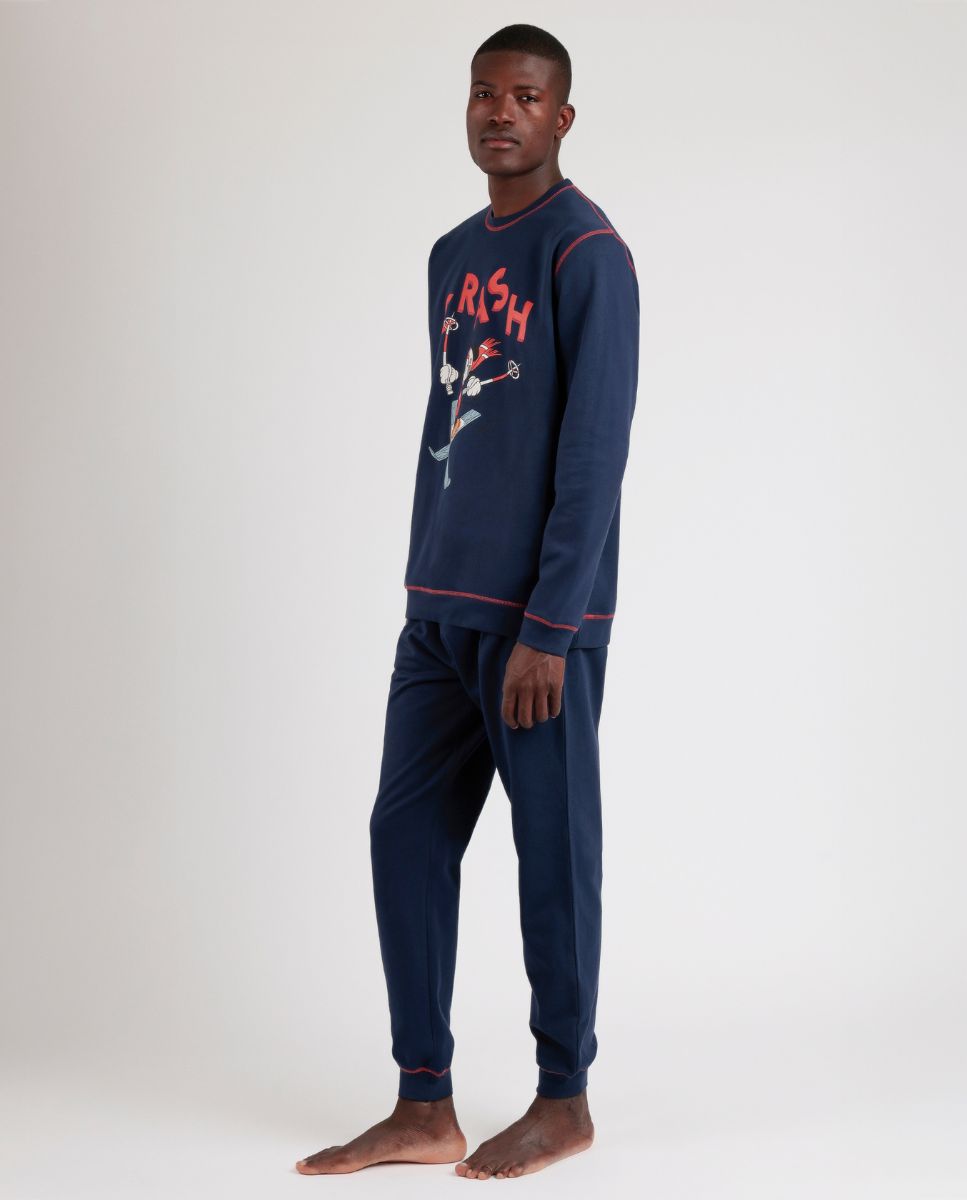 PIJAMA HOMBRE FELPA WINTER CLUB 62213 MARINO DISNEY