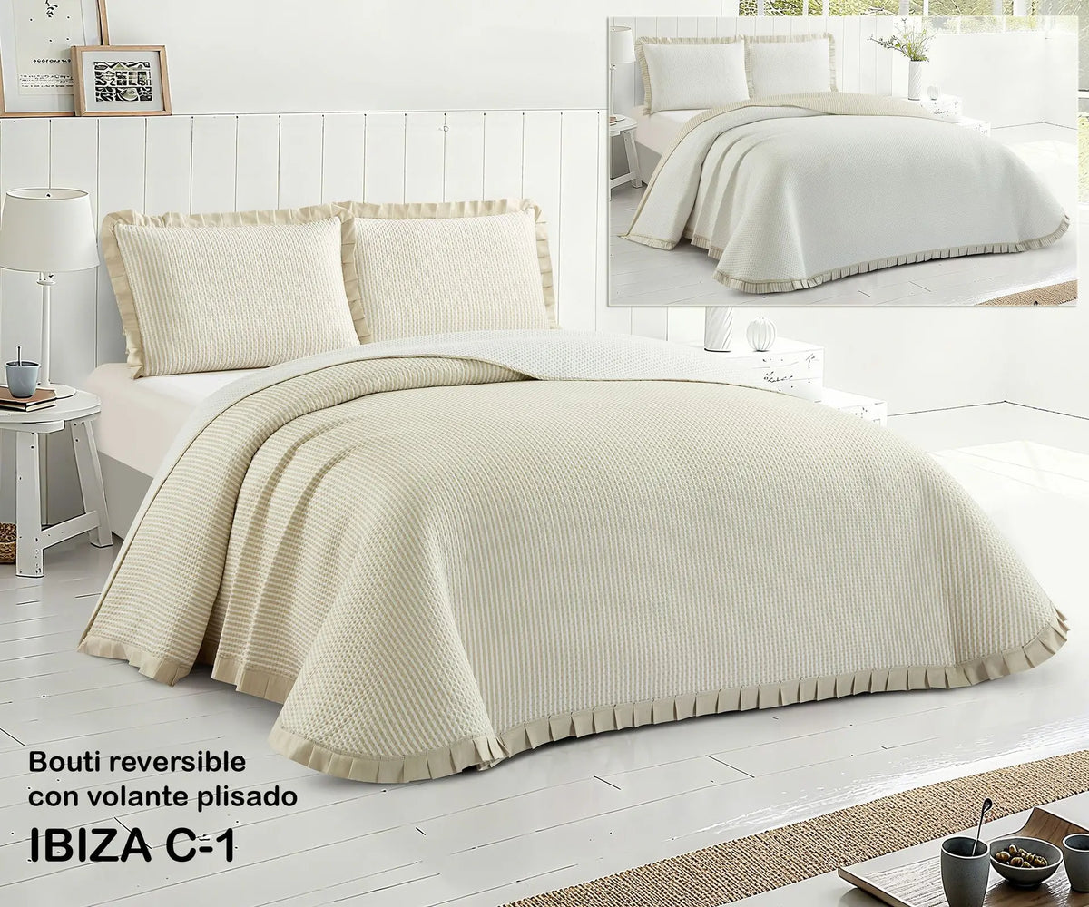 COLCHA BOUTI IBIZA BEIGE DOLZ