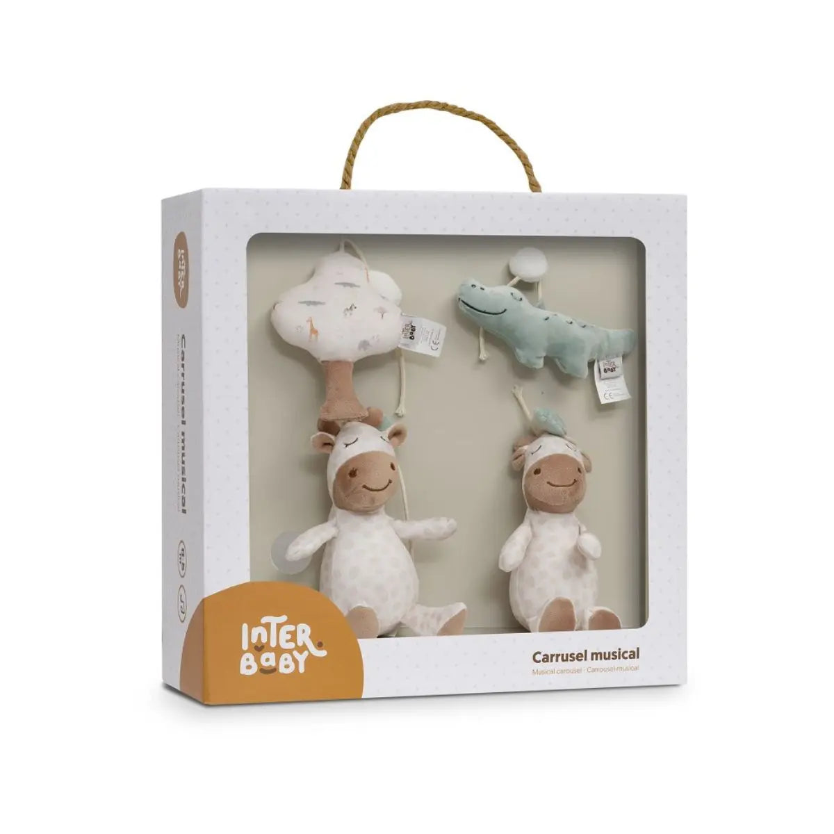 CARRUSEL CUNA MODELO JIRAFA SAVANNA BEIGE INTERBABY