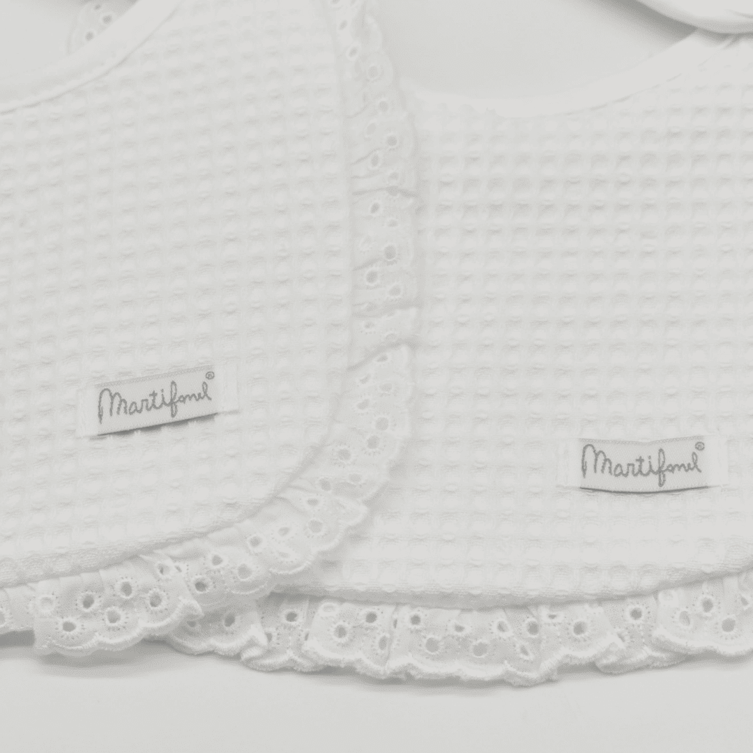 PACK 2 BABEROS REF 34 1425/2 01 BLANCO MARTIFANEL