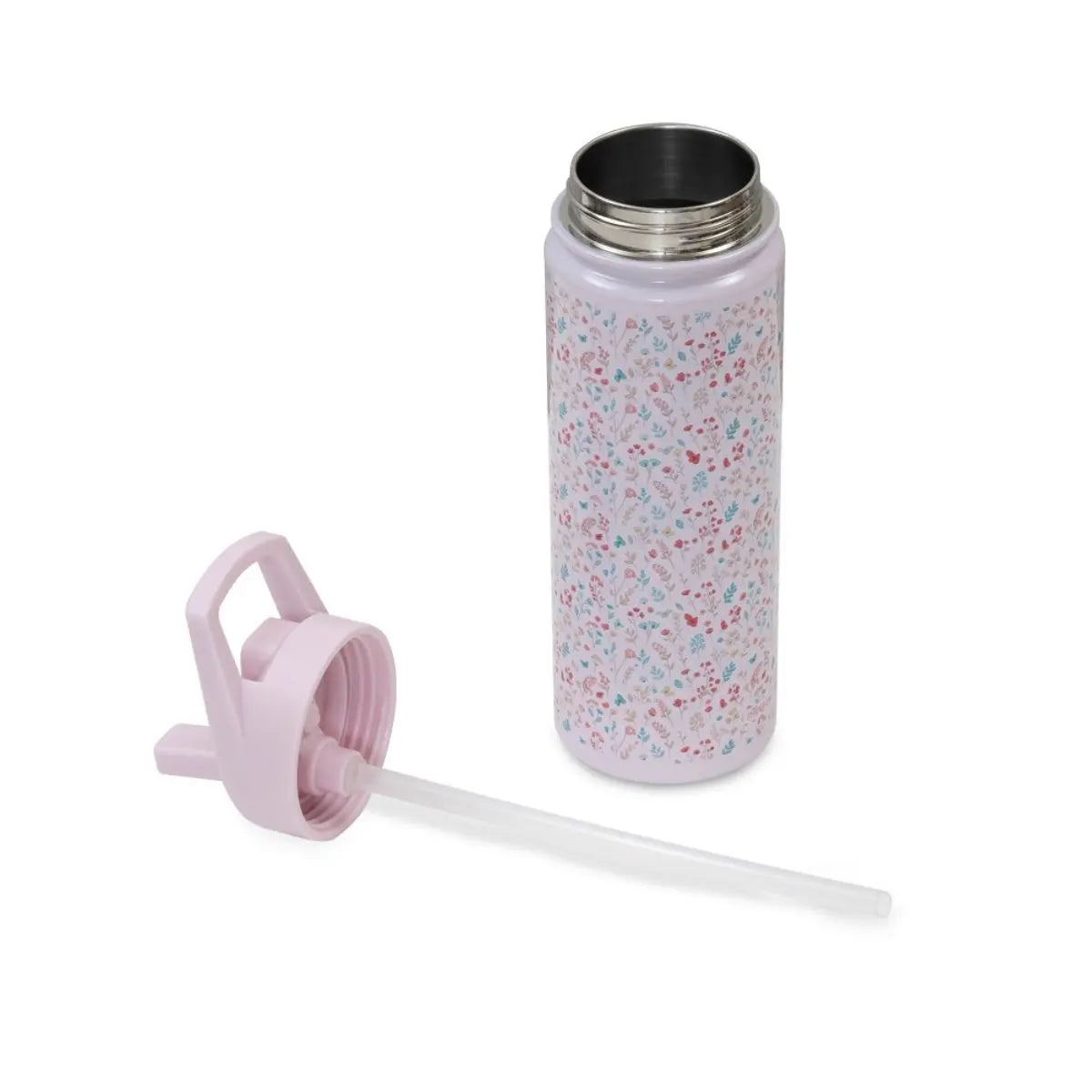 BOTELLA TERMO ACERO MODELO PETALOS ROSA INTERBABY
