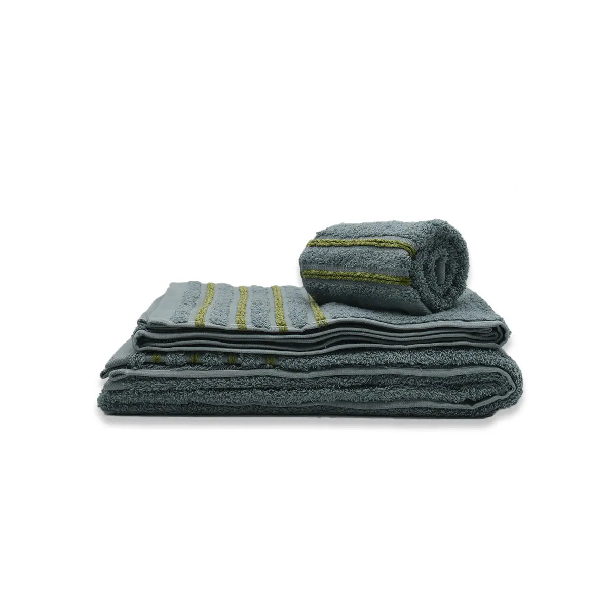 JUEGO DE TOALLAS 600GR 3 PIEZAS CHENILE VERDE