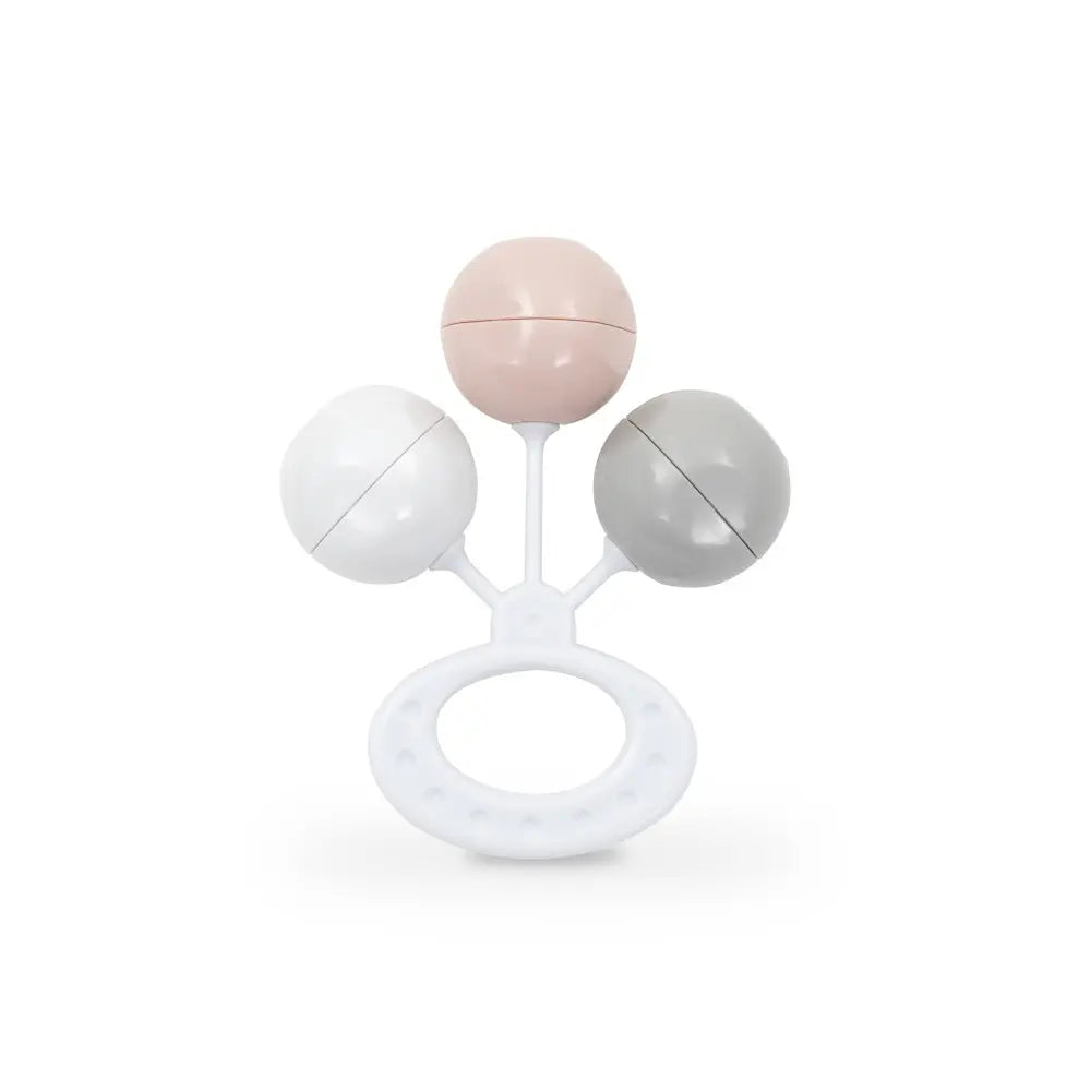 SET 4 PCS SILICONA CHUPETERO+PORTA+CHUPETE+SONAJERO SET58 ROSA INTERBABY