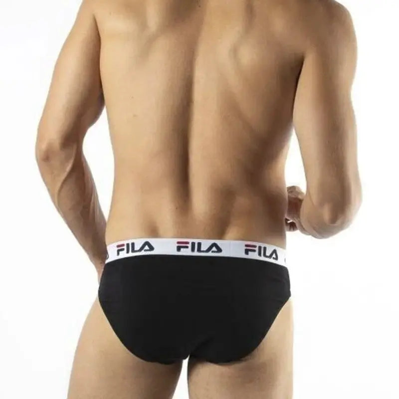 SLIP HOMBRE ALGODÓN/LYCRA CINTURA ELÁSTICA FU5015 NEGRO FILA