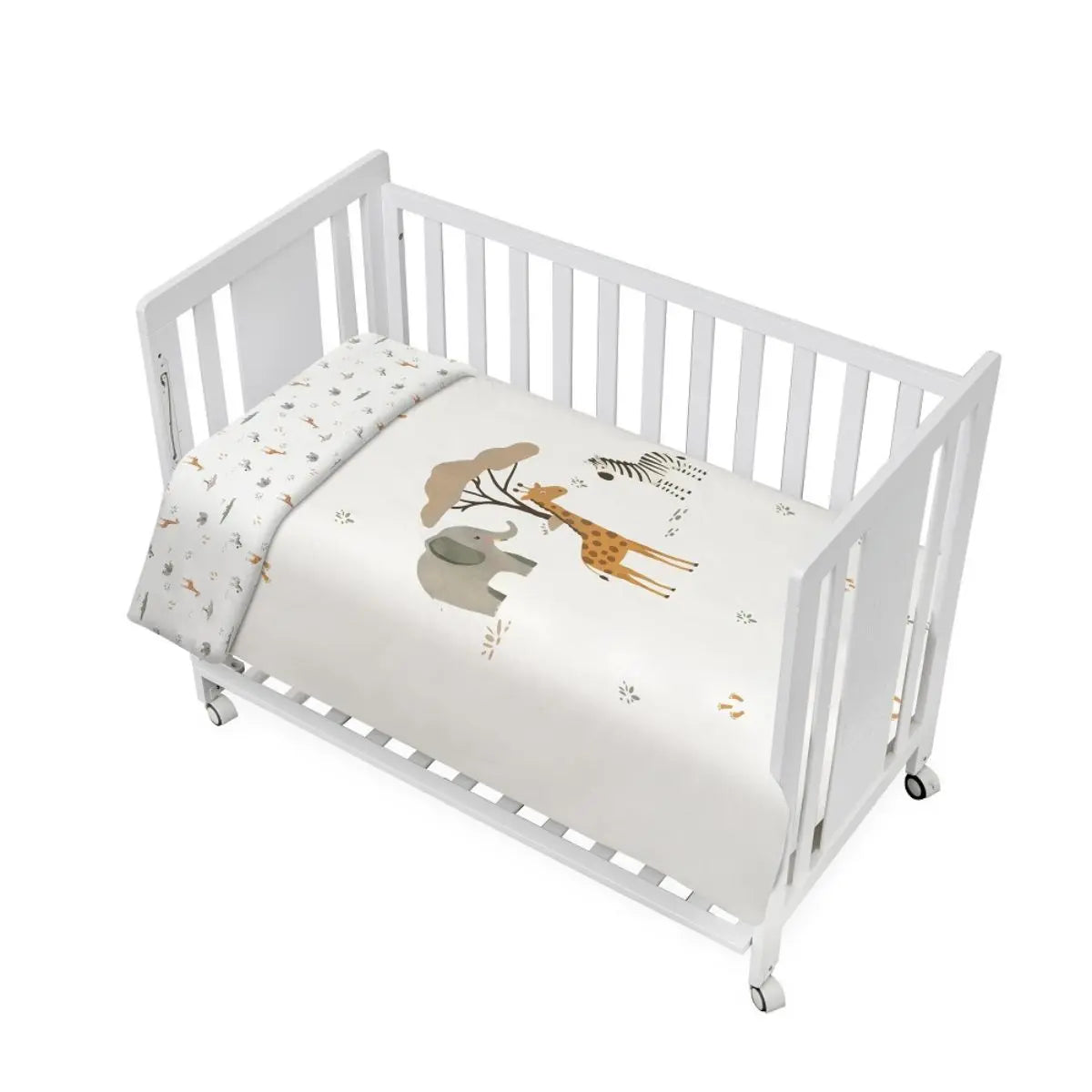 FUNDA NORDICA REVERSIBLE DESENFUNDABLE CON RELLENO+CHICHONERA MOD.JIRAFA SAVANNA BEIGE INTERBABY