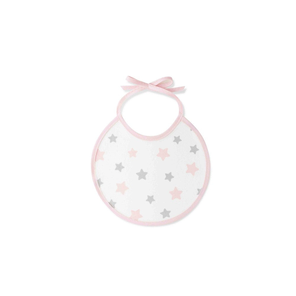 PACK 2 BABEROS CACHIRULO ESTRELLAS 20X20 ROSA INTERBABY