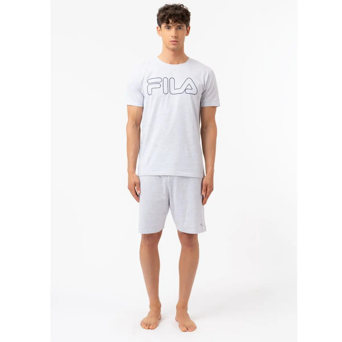 PIJAMA HOMBRE MANGA CORTA FPS1191 GRIS CLARO FILA