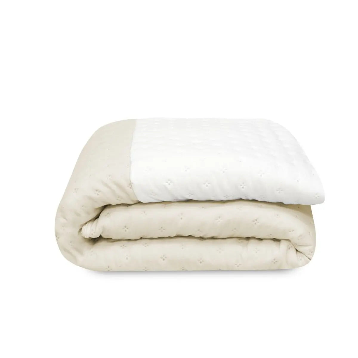 FUNDA NORDICA REVERSIBLE DESENFUNDABLE CON RELLENO+ CHICHONERA MOD. GOFRADO BEIGE INTERBABY