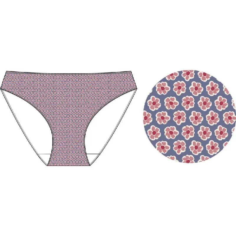 PACK 3 BRAGUITAS MINI MUJER 211 PINK FLOWER & DOTS WATERLEMON
