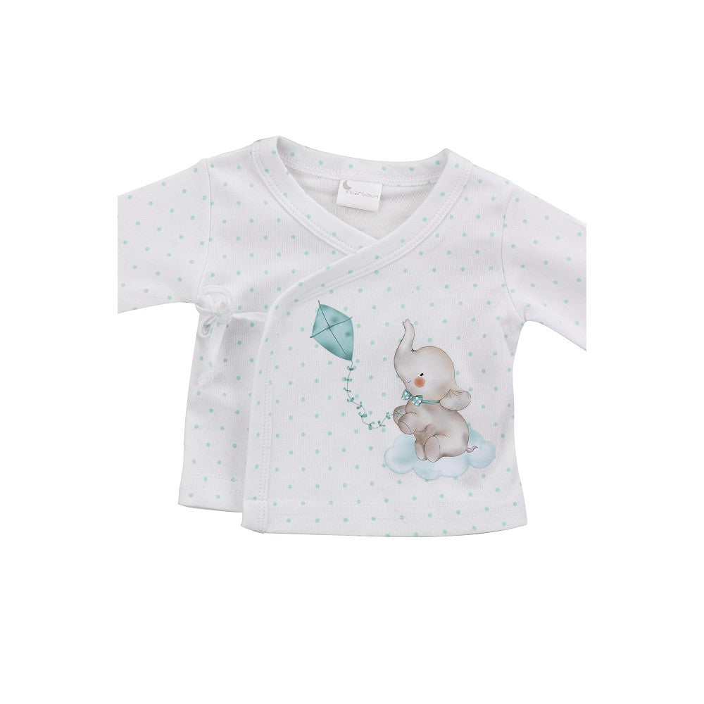 SET REGALO 5 PCS 100%ALG  T 0-6M ELEFANTITO MENTA INTERBABY