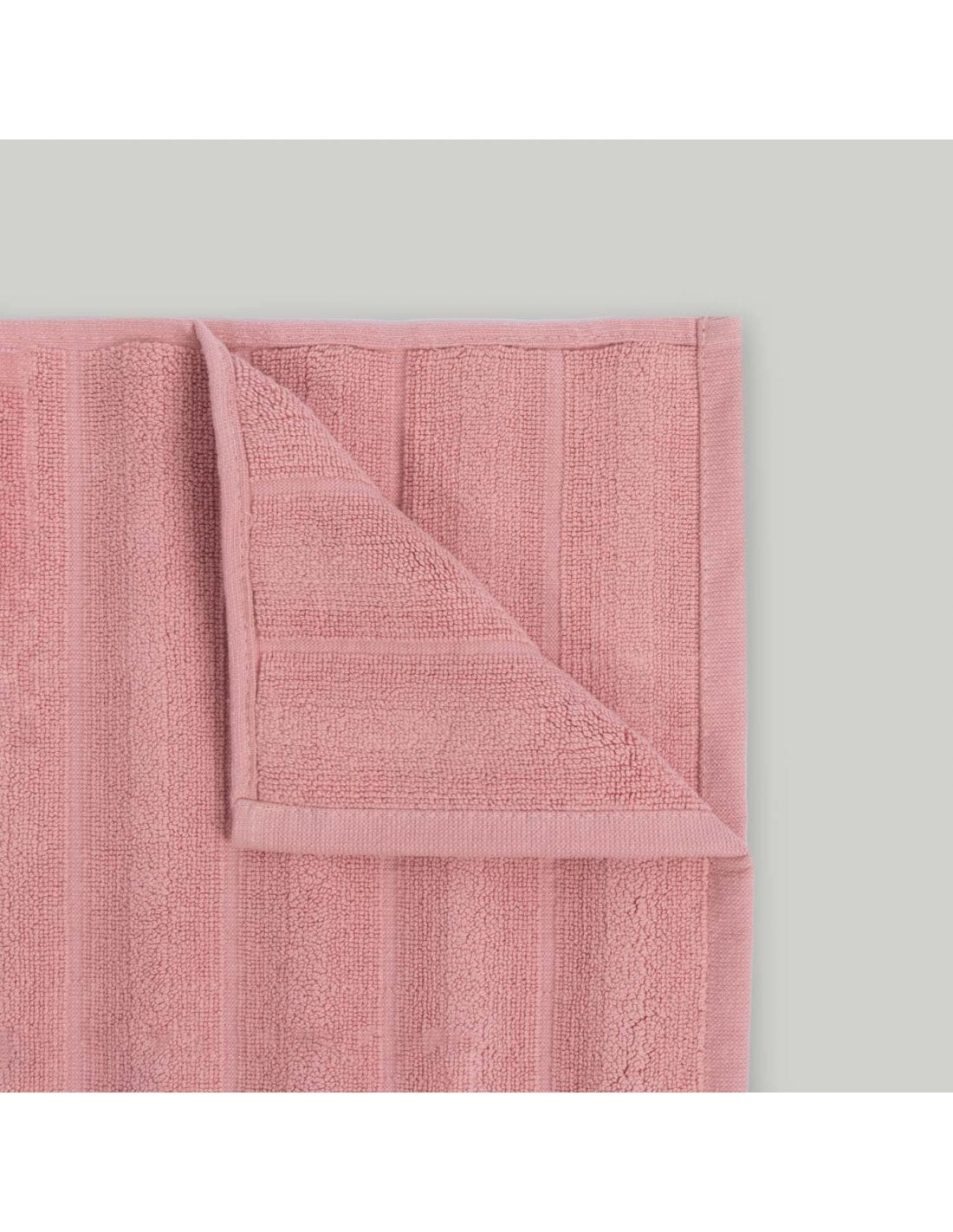 ALFOMBRA BAÑO RIBS ROSA PALO 50X70 DON ALGODON