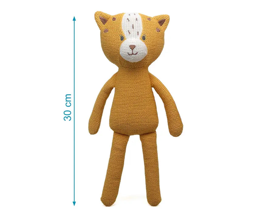 PELUCHE TIGRE PATILARGO ALGODÓN 30 CM 5822 MOSTAZA KIOKIDS