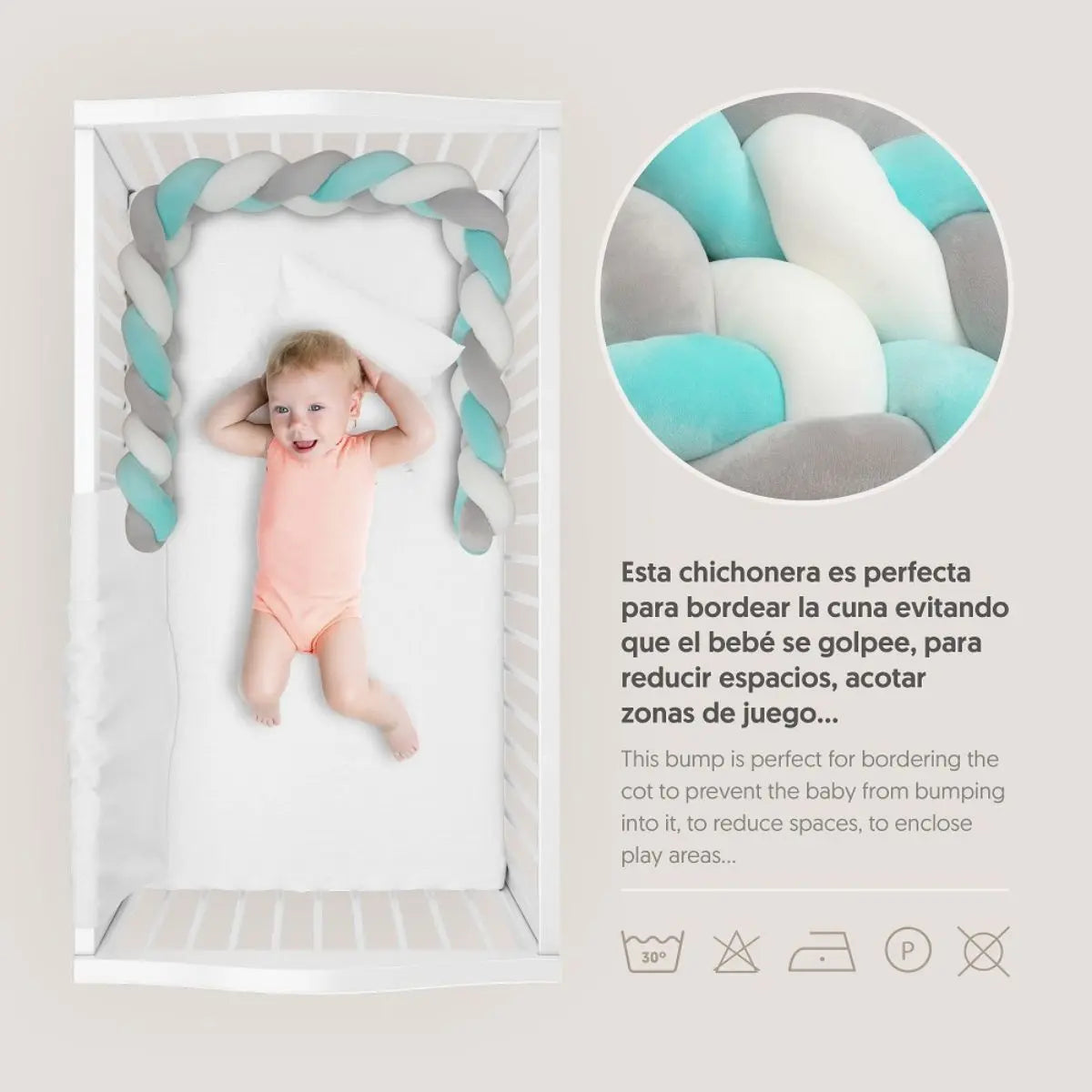 CHICHONERA CUERDA TRENZADA VERDE INTERBABY