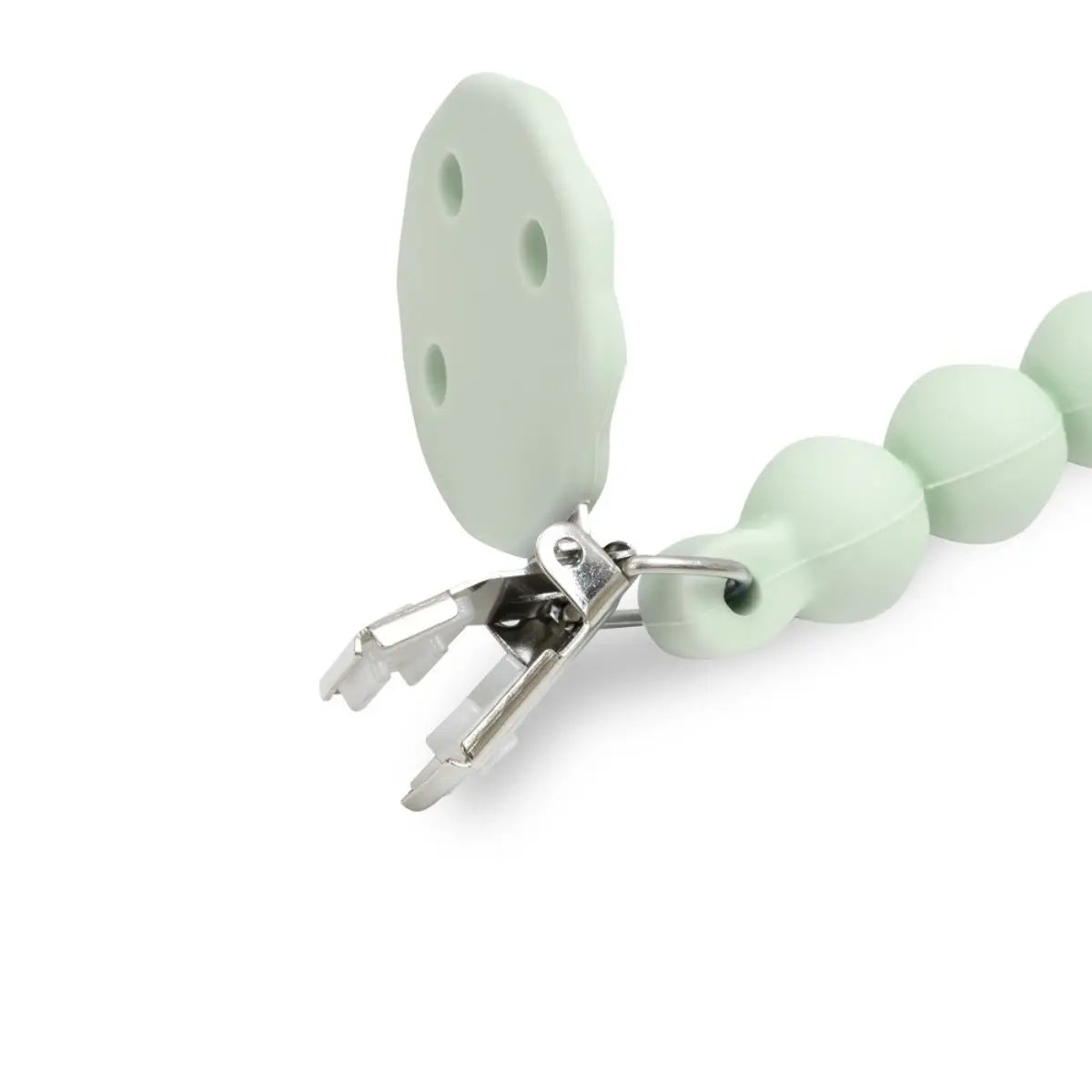 CHUPETERO SILICONA CADENA SI018 VERDE GRISACEO INTERBABY