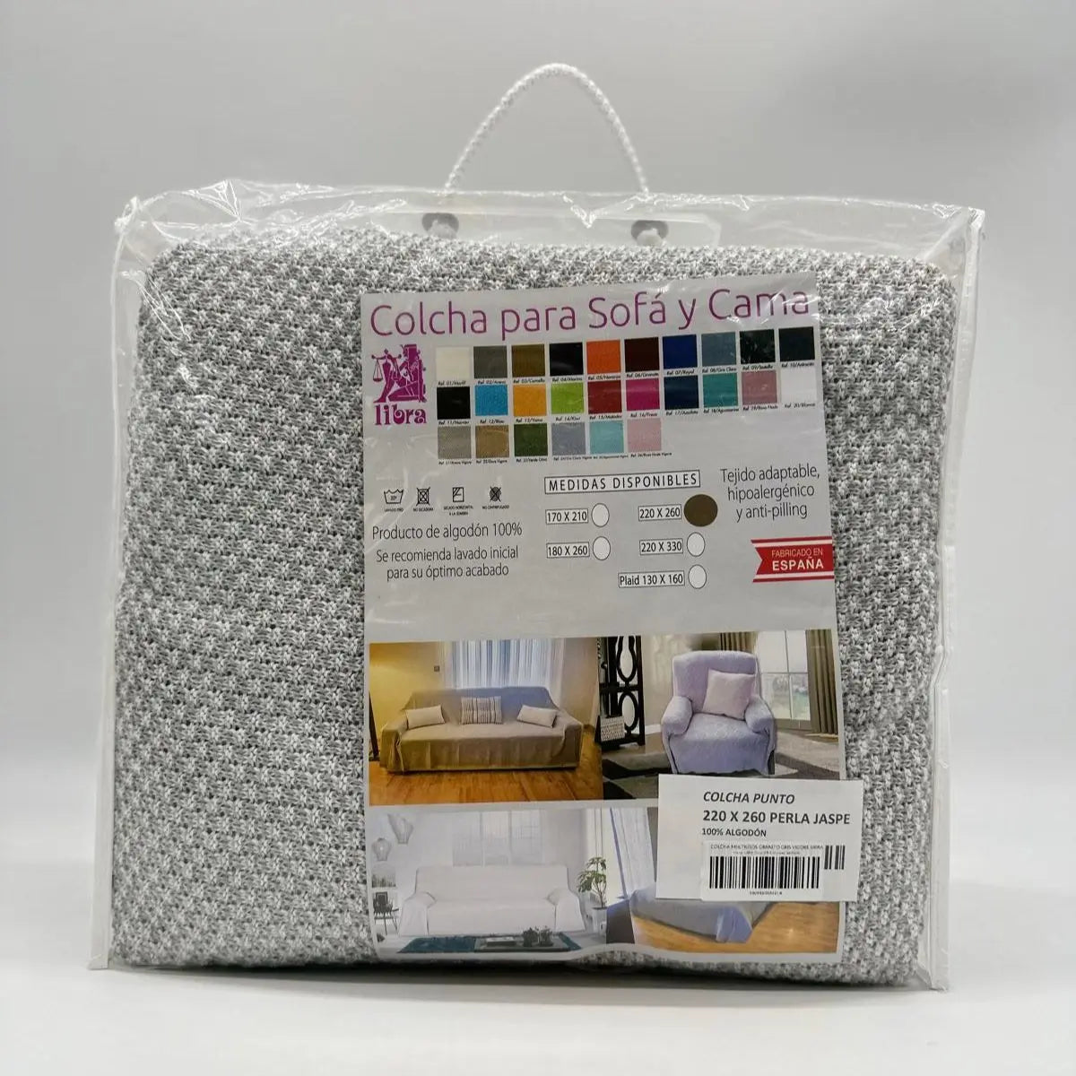 COLCHA MULTIUSOS GRANITO GRIS VIGORE LIBRA