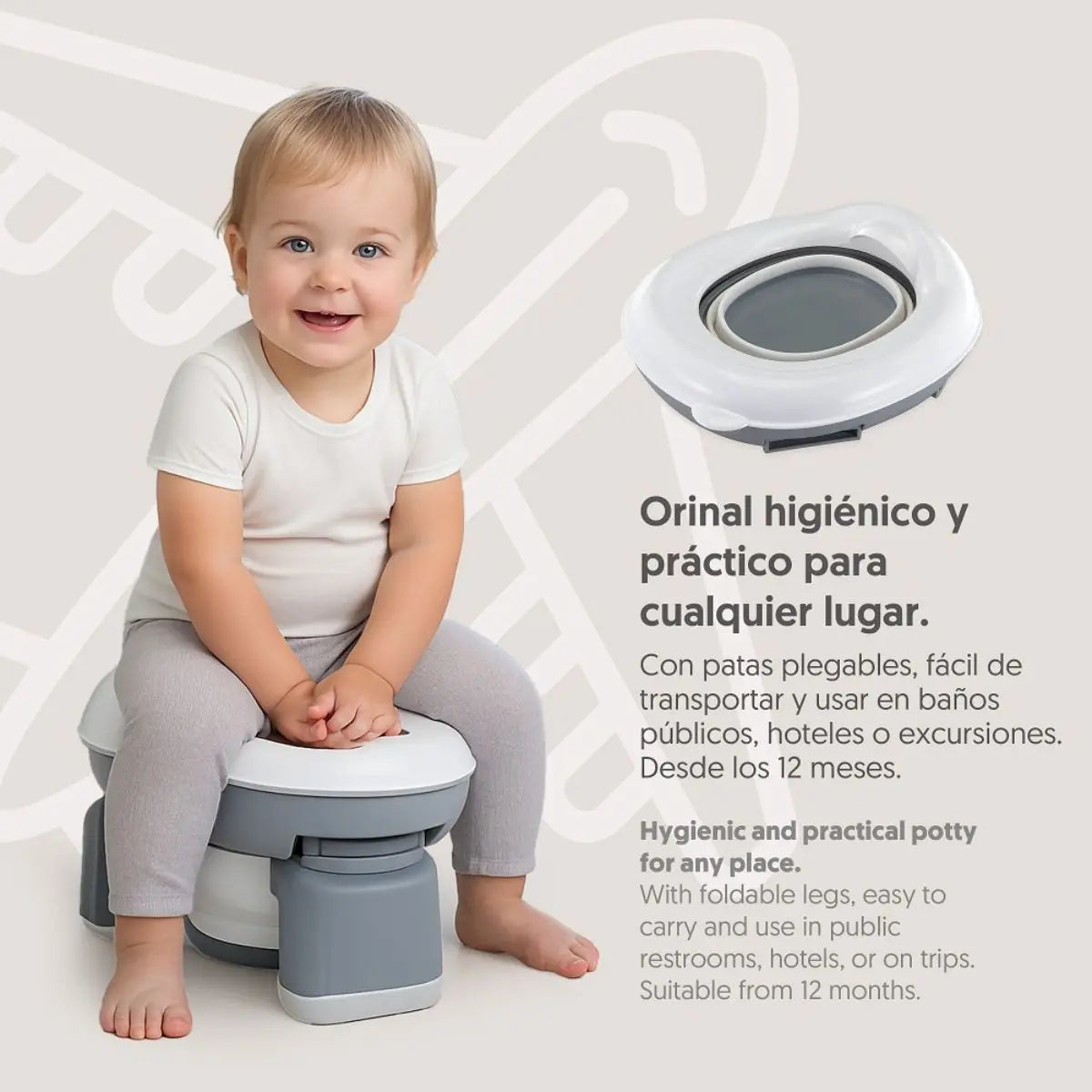 BABY WC REDUCTOR BCO/GRIS INTERBABY