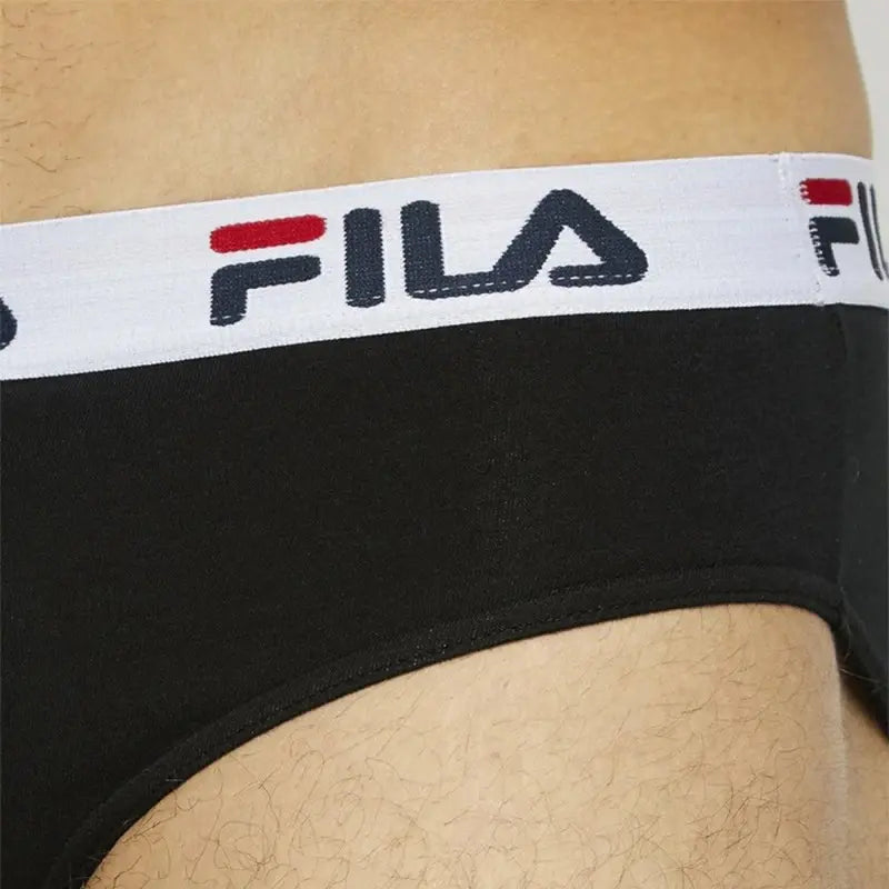 SLIP HOMBRE ALGODÓN/LYCRA CINTURA ELÁSTICA FU5015 NEGRO FILA