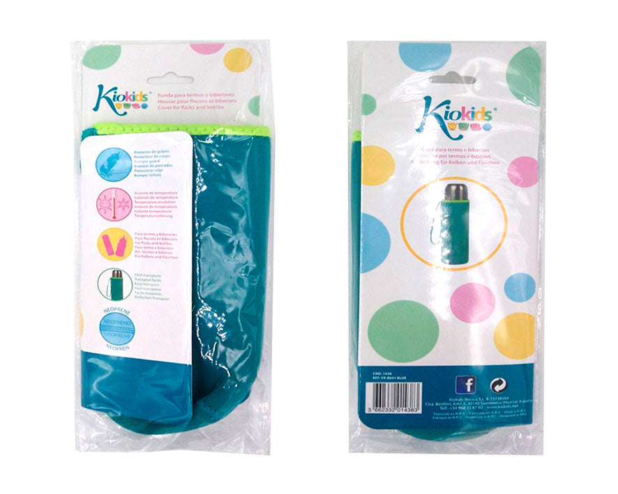 FUNDA NEOPRENO 7X20 PARA TERMO 500ML 1438 AZUL KIOKIDS