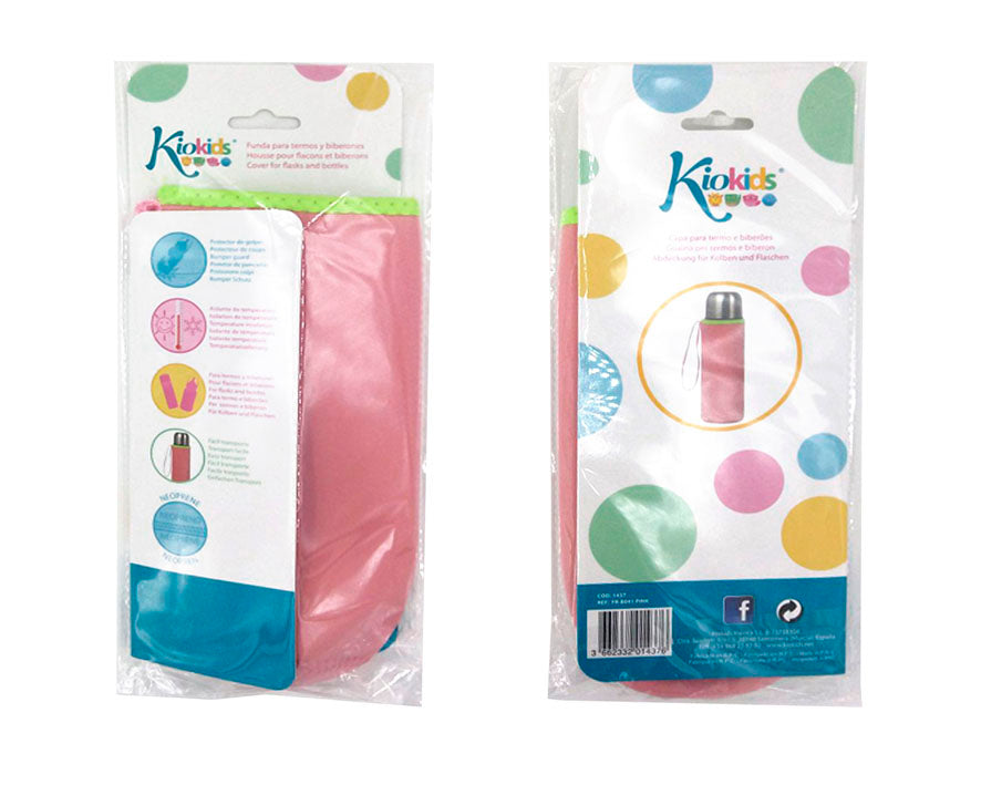 FUNDA NEOPRENO 7X20 PARA TERMO 500ML 1437 ROSA KIOKIDS