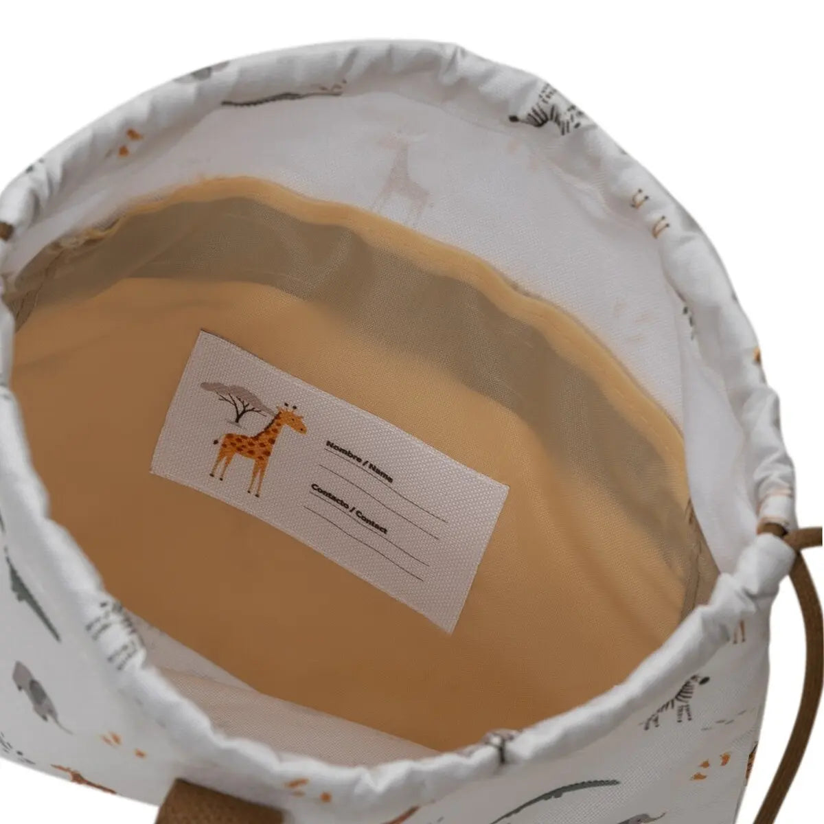 MOCHILA SACO INFANTIL MODELO SAVANNA BEIGE INTERBABY