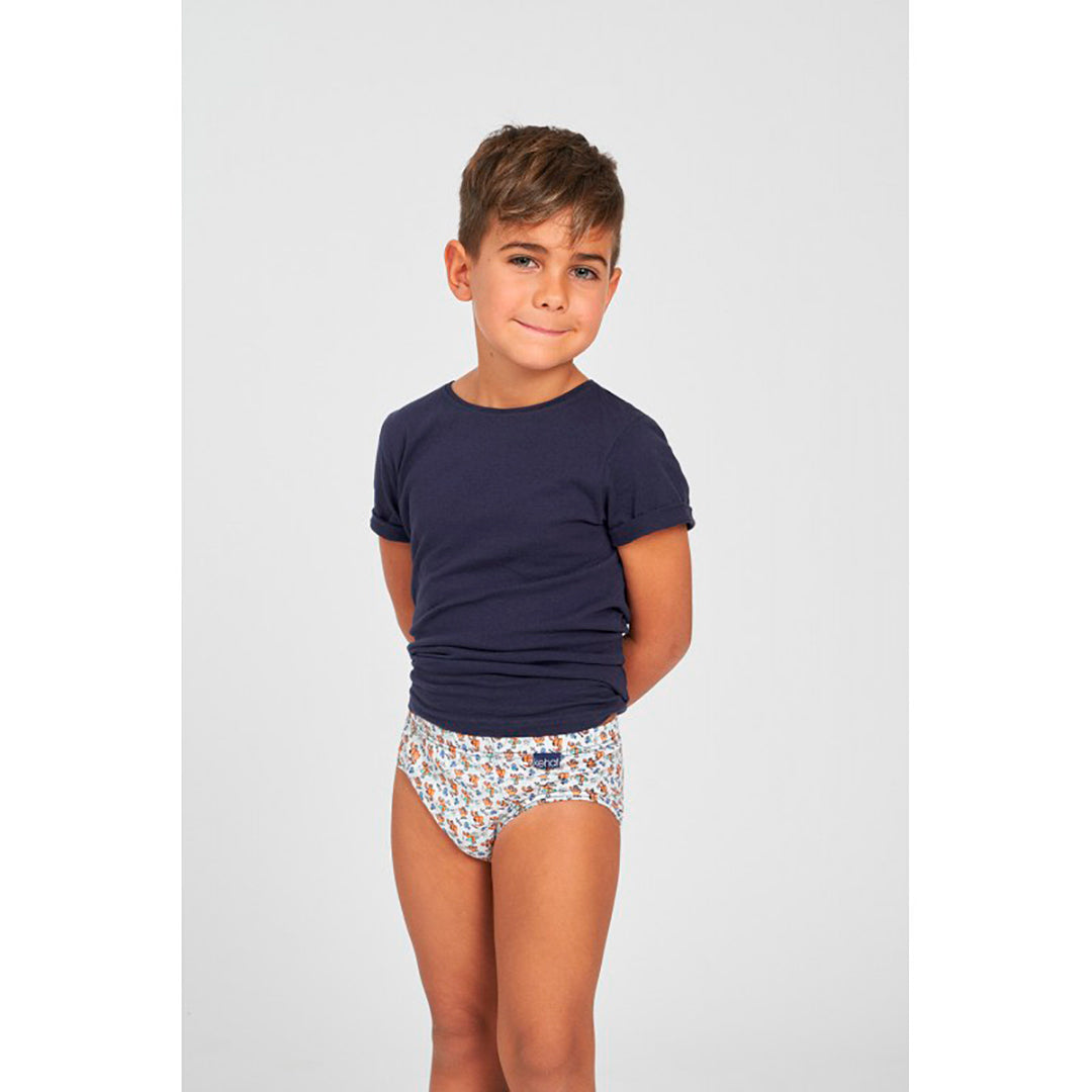 SLIP NIÑO ESTAMPADO 100% ALGODÓN 401/3 PACK 3 KEHAT