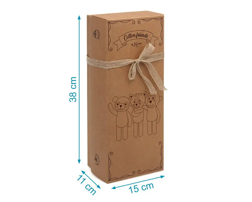 PELUCHE TIGRE PATILARGO ALGODÓN 30 CM 5822 MOSTAZA KIOKIDS