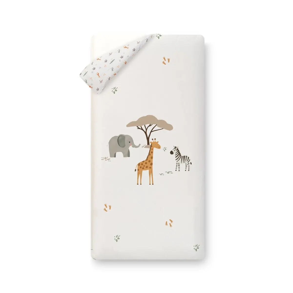FUNDA NORDICA REVERSIBLE DESENFUNDABLE CON RELLENO+CHICHONERA MOD.JIRAFA SAVANNA BEIGE INTERBABY