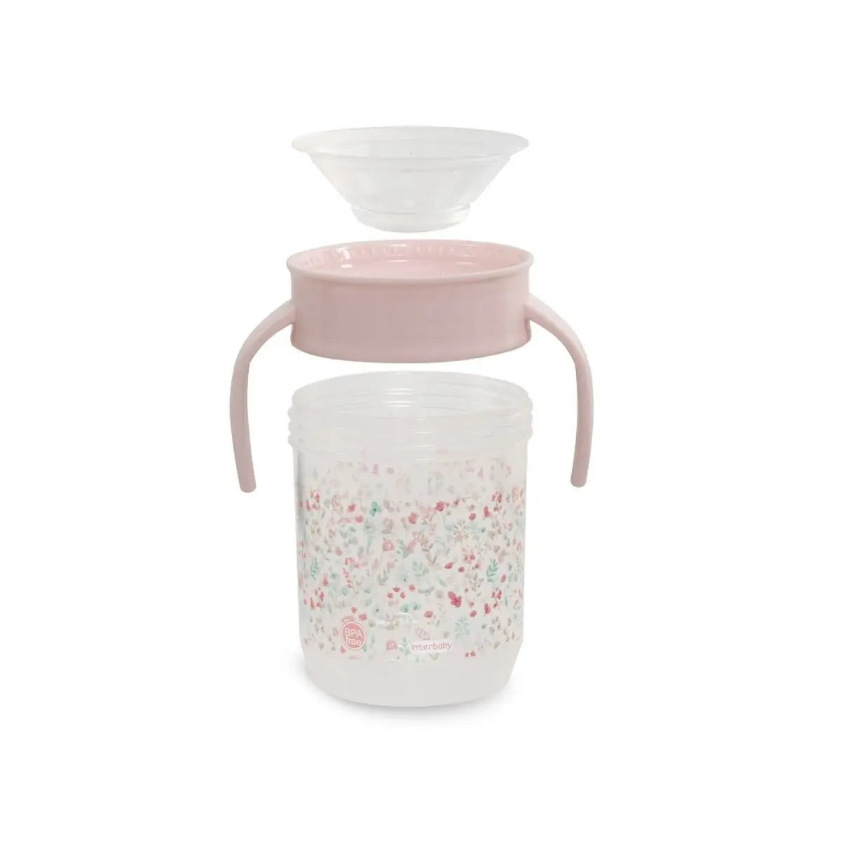 VASO ANTIGOTEO APRENDIZAJE MODELO FLORES PETALOS ROSA INTERBABY