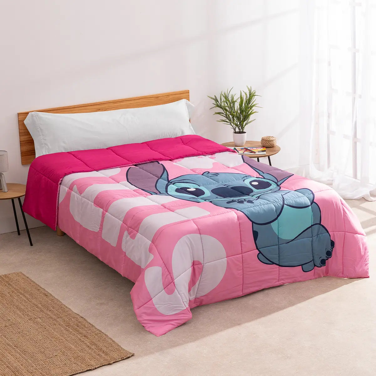 EDREDON CONFORT LILO Y STITCH FLOWERS