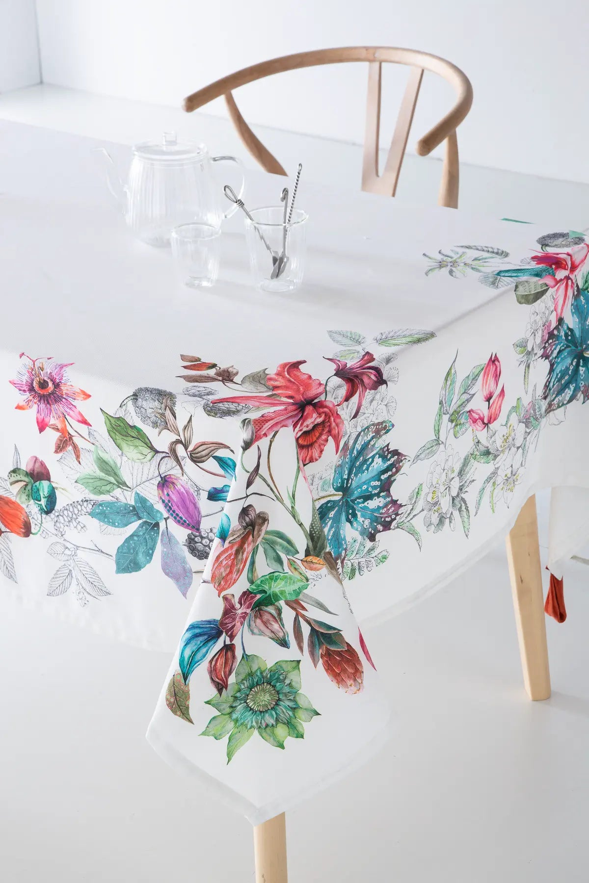 MANTEL DIGITAL DOLCE BLANCO SARGA ANTIMANCHAS CASTILLA TEXTIL
