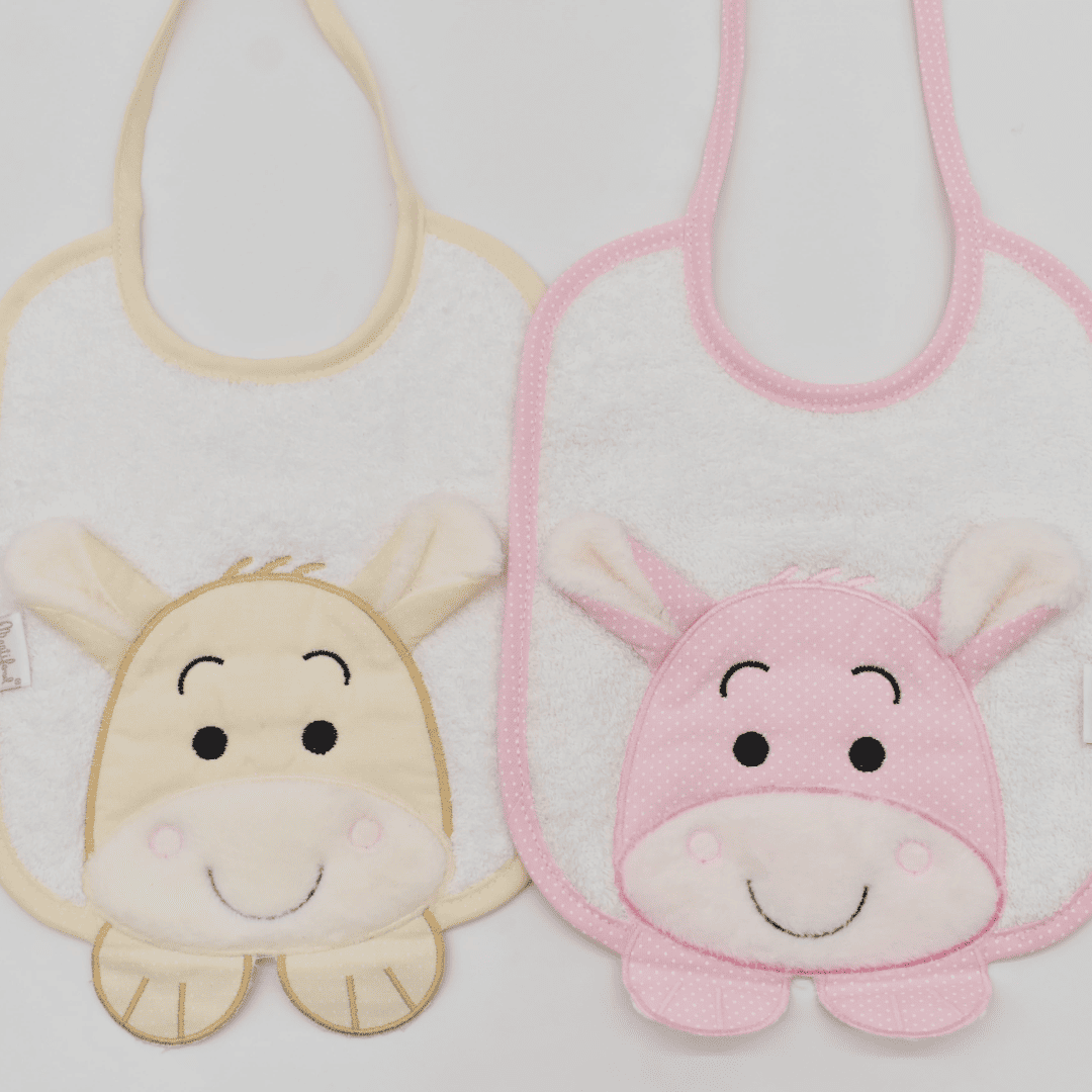 PACK 2 BABEROS 1 D BURRO/2 ROSA-BEIGE MARTIFANEL