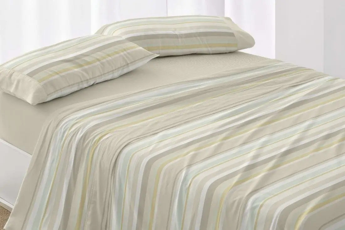 JUEGO DE SABANAS TELA 547 VERDE BURRITO BLANCO