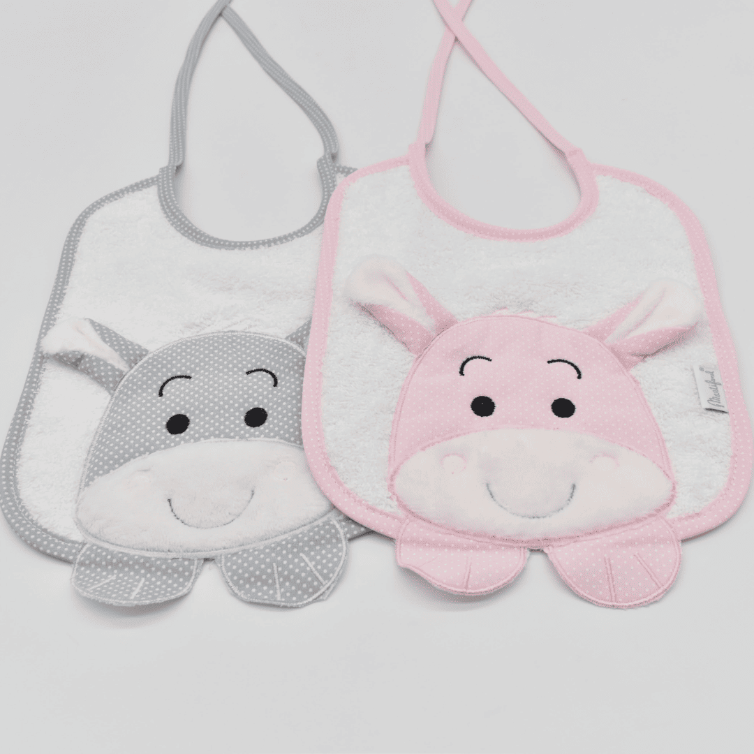 PACK 2 BABEROS 1 D BURRO/2 ROSA-GRIS MARTIFANEL