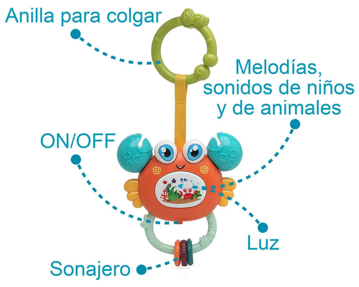 JUGUETE MUSICAL CANGREJO 15X15CM 3966 KIOKIDS