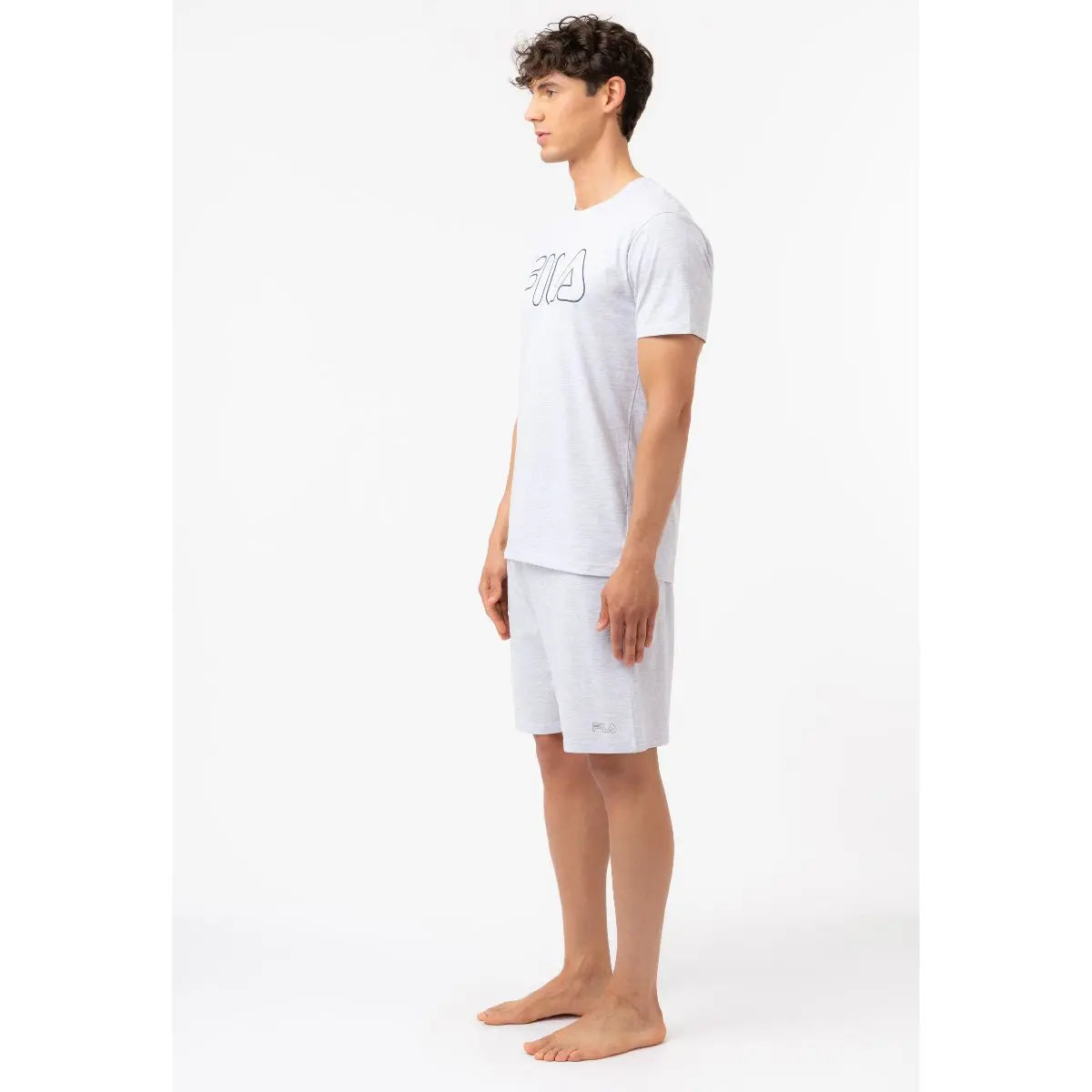 PIJAMA HOMBRE MANGA CORTA FPS1191 GRIS CLARO FILA