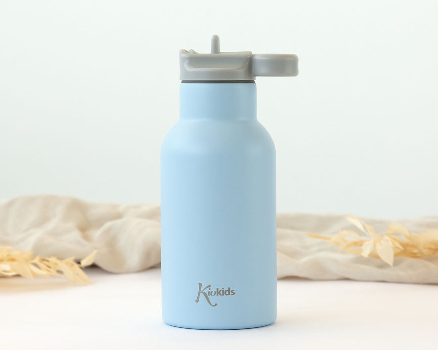 BOTELLA DE ACERO INOXIDABLE 350ML 5070 AZUL KIOKIDS