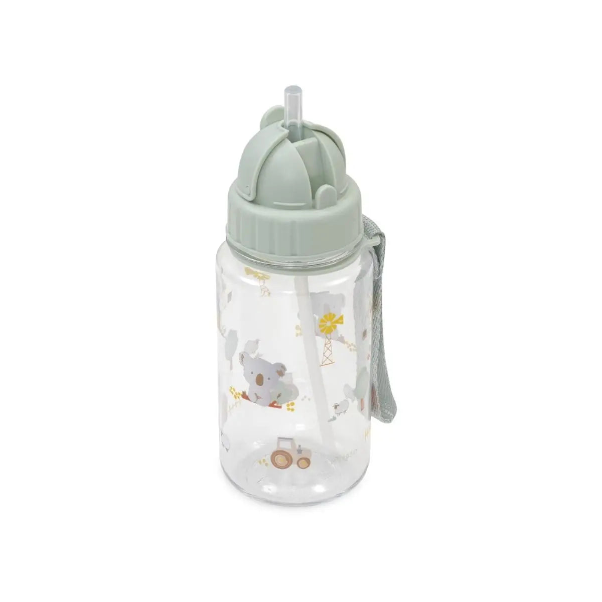 SET FIAMBRERA+BOTELLA AGUA + 2 TAPONES MODELO GRANJA KOALA VERDE INTERBABY