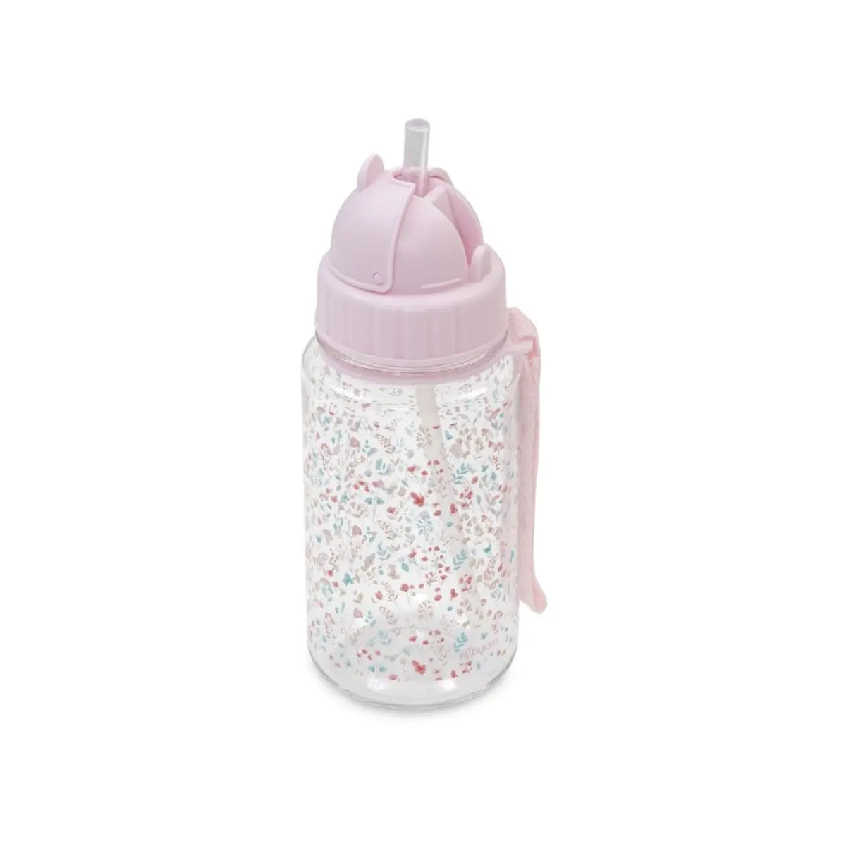 SET FIAMBRERA+BOTELLA AGUA + 2 TAPONES MODELO PETALOS ROSA INTERBABY