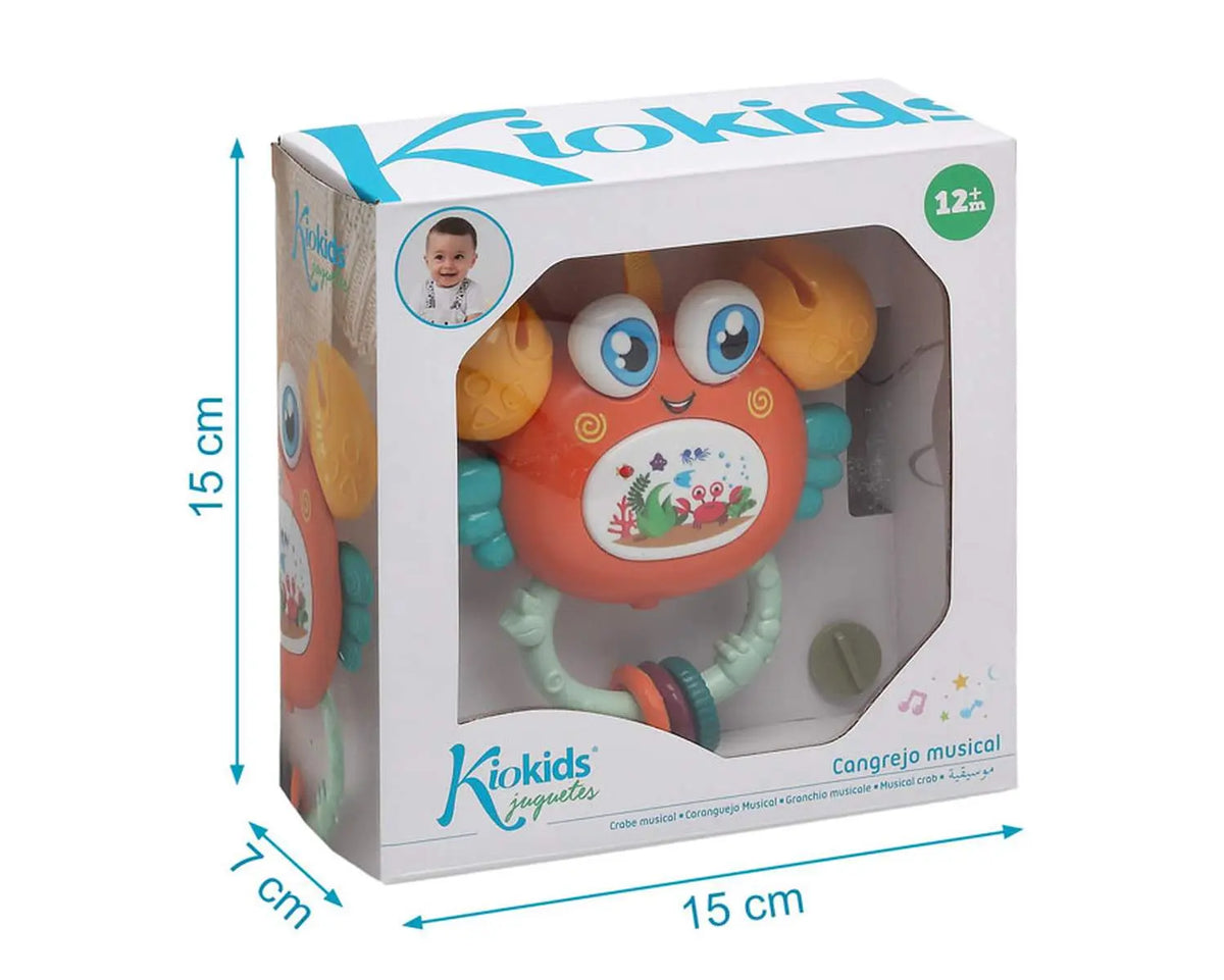 JUGUETE MUSICAL CANGREJO 15X15CM 3966 KIOKIDS
