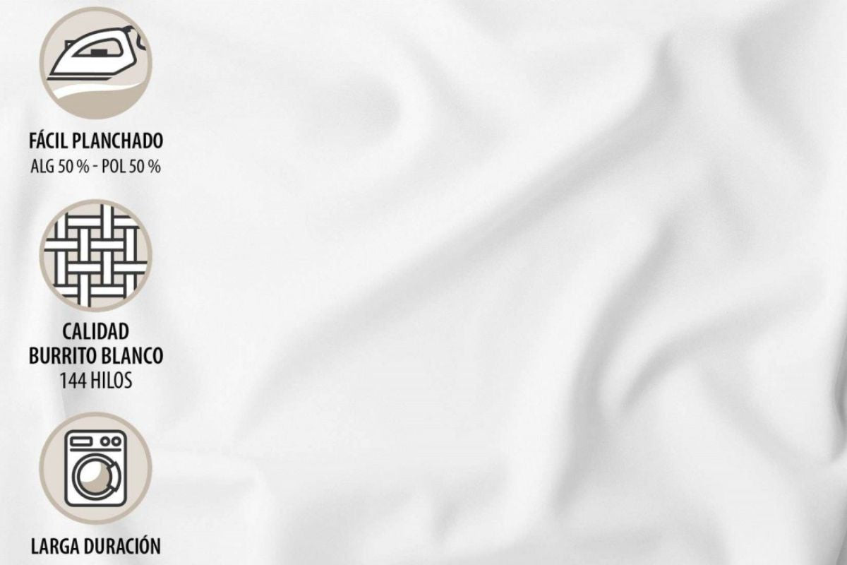 JUEGO DE SABANAS TELA 542 NUDE BURRITO BLANCO