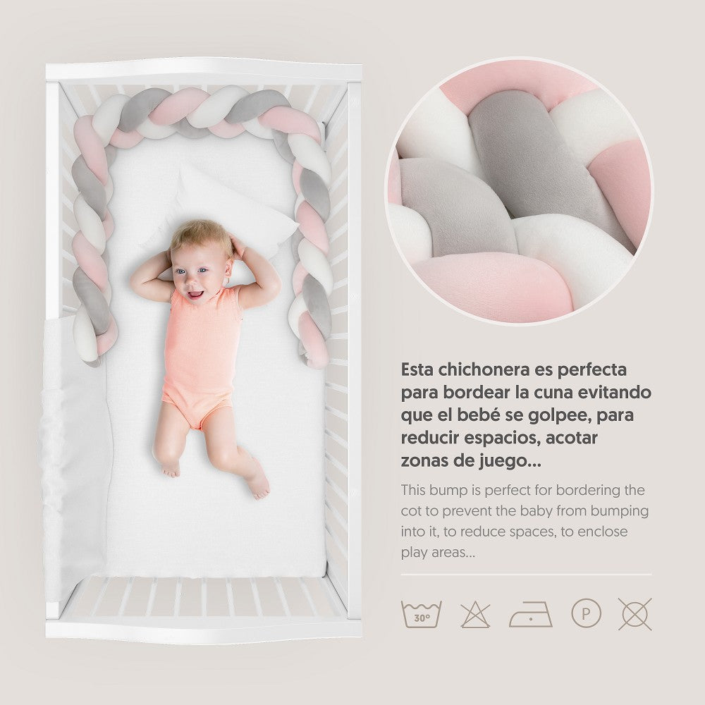 CHICHONERA CUERDA TRENZADA ROSA INTERBABY