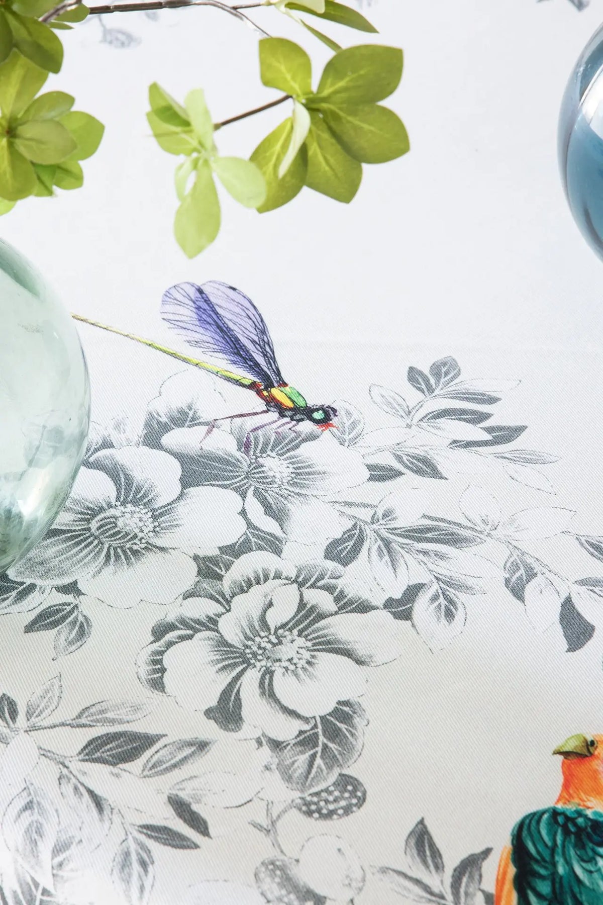 MANTEL DIGITAL BEJAR PAJAROS SARGA ANTIMANCHAS C/11 CASTILLA TEXTIL