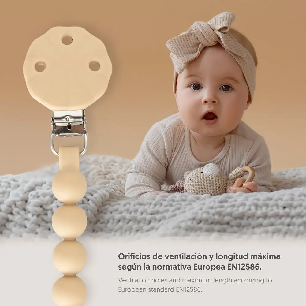 CHUPETERO SILICONA CADENA SI018 ARENA INTERBABY
