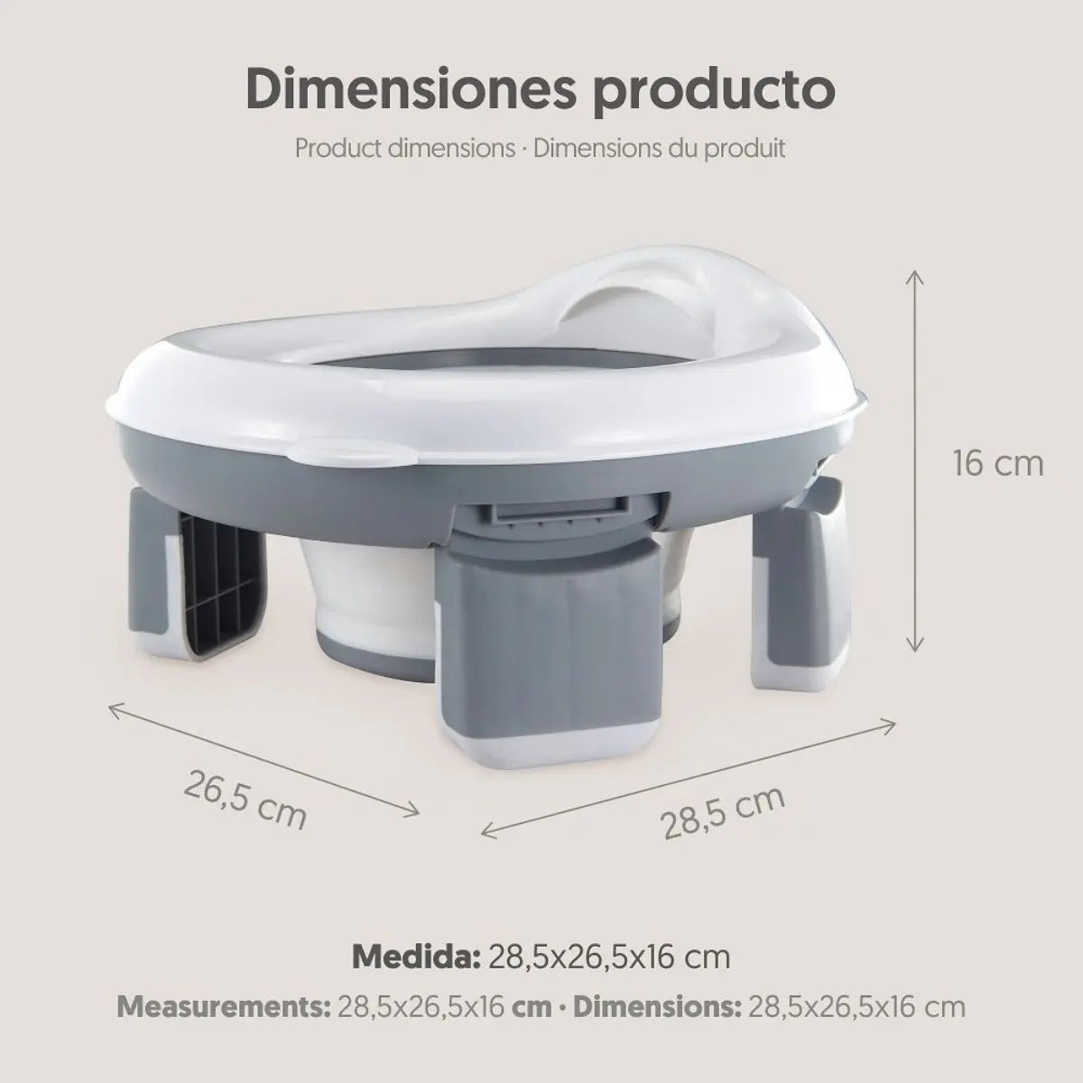 BABY WC REDUCTOR BCO/GRIS INTERBABY